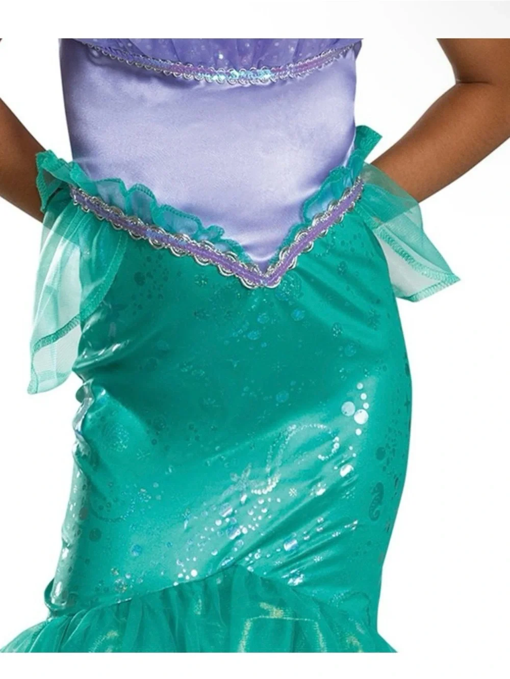 Disney Princess Ariel The Little Mermaid Girls Deluxe Costume Dress Size M - NWT - Picture 4 of 6